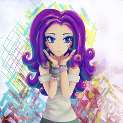 Size: 1000x1000 | Tagged: safe, artist:ami-magane, rarity, human, g4, female, humanized, solo