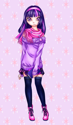 Size: 1000x1696 | Tagged: safe, artist:kugutsue, twilight sparkle, human, g4, female, humanized, solo