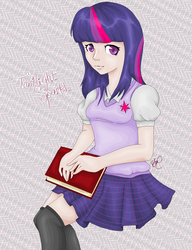 Size: 1420x1848 | Tagged: safe, artist:themetallicwing, twilight sparkle, human, g4, female, humanized, solo, speedpaint available