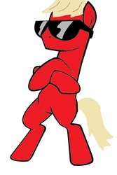 Size: 640x957 | Tagged: safe, artist:2olluxlover, dave strider, homestuck, ponified, sunglasses