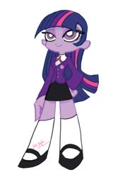 Size: 2480x3508 | Tagged: safe, artist:alias-hugo, twilight sparkle, human, g4, female, humanized, panty and stocking with garterbelt, pony coloring, solo