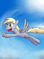 Size: 1500x2000 | Tagged: safe, artist:cyberfire22, derpy hooves, pegasus, pony, g4, derpy day, derpy day 2013, female, mare, sky