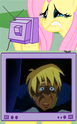 Size: 707x1131 | Tagged: safe, fluttershy, g4, batman, batman the animated series, crying, exploitable meme, fluttercry, jervis tetch, mad hatter, tv meme