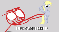 Size: 1280x694 | Tagged: safe, derpy hooves, pegasus, pony, g4, derpy day, derpy day 2013, dick figures, female, image macro, mare, red, redward