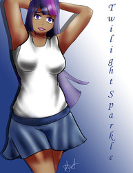 Size: 786x1017 | Tagged: safe, artist:renegade-perception, twilight sparkle, human, g4, dark skin, humanized