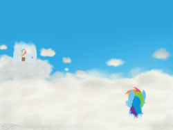 Size: 1200x899 | Tagged: safe, artist:aruigus808, rainbow dash, g4, cloud, cloudy, home