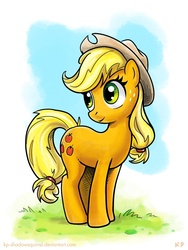 Size: 750x1000 | Tagged: safe, artist:kp-shadowsquirrel, applejack, earth pony, pony, g4, female, solo