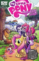 Size: 657x1017 | Tagged: safe, idw, angel bunny, applejack, fluttershy, pinkie pie, rainbow dash, rarity, twilight sparkle, g4