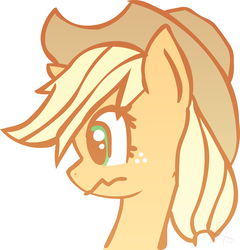 Size: 867x905 | Tagged: safe, artist:gga1212, applejack, earth pony, pony, g4, female, profile, simple background, solo