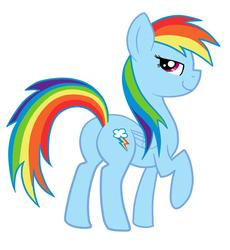 Size: 1064x1158 | Tagged: safe, rainbow dash, pegasus, pony, g4, bedroom eyes, butt, female, looking at you, mare, plot, solo