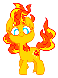 Size: 600x800 | Tagged: safe, artist:askloveletters, sunset shimmer, pony, unicorn, g4, cute, daaaaaaaaaaaw, female, fiery shimmer, fire head, happy, looking at you, mane of fire, rapidash shimmer, shimmerbetes, simple background, smiling, solo, white background