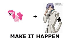 Size: 1176x683 | Tagged: safe, pinkie pie, g4, code geass, exploitable meme, lloyd asplund, make it happen