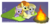 Size: 1292x618 | Tagged: safe, artist:hazurasinner, carrot top, derpy hooves, dinky hooves, golden harvest, pegasus, pony, g4, book, campfire, equestria's best mother, female, mare, signature, sleeping bag, underp, watermark