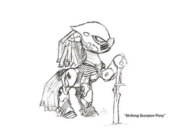 Size: 1600x1200 | Tagged: safe, artist:poniesofthekeene, eldar, ponified, striking scorpion, warhammer (game), warhammer 40k