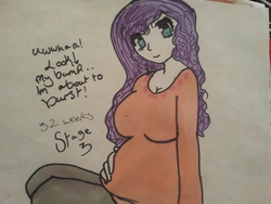 Size: 3264x2448 | Tagged: safe, artist:jayberryblue, rarity, human, g4, breasts, busty rarity, female, humanized, male, pregnant, ship:sparity, shipping, straight, wahaha