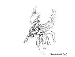 Size: 1600x1200 | Tagged: safe, artist:poniesofthekeene, eldar, ponified, swooping hawk, warhammer (game), warhammer 40k