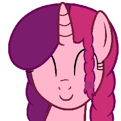 Size: 600x600 | Tagged: safe, artist:smile, oc, oc only, oc:marker pony, pony, unicorn, 4chan, animated, eyes closed, female, headbob, mare, smiling