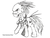 Size: 1600x1200 | Tagged: safe, artist:poniesofthekeene, tau, black and white, grayscale, kroot, monochrome, ponified, simple background, tau empire, warhammer (game), warhammer 40k, white background