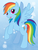 Size: 480x633 | Tagged: safe, artist:kurapika, rainbow dash, pegasus, pony, g4, female, mare, solo