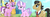 Size: 627x214 | Tagged: safe, screencap, diamond tiara, doctor horse, doctor stable, filthy rich, nurse coldheart, nurse snowheart, nurse sweetheart, earth pony, pony, family appreciation day, g4, read it and weep, the cutie pox, dollar sign, family, female, filly, jossed, male, mare, stallion, theory