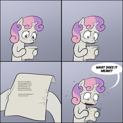 Size: 1100x1100 | Tagged: safe, sweetie belle, g4, exploitable meme, meme, sweetie's note meme