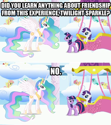 Size: 634x715 | Tagged: safe, princess celestia, rarity, twilight sparkle, pony, g4, hot air balloon, no, trollight sparkle, twinkling balloon