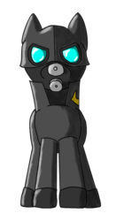 Size: 788x1500 | Tagged: safe, artist:spessmehrins, pony, combine, combine overwatch, half-life, half-life 2, overwatch soldier, simple background, soldier, solo