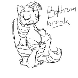 Size: 1000x1000 | Tagged: safe, artist:buttercupsaiyan, twilight sparkle, g4, but why, toilet, toilet sparkle