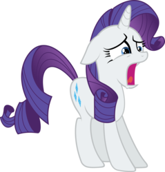 Size: 6572x6875 | Tagged: safe, artist:cherrygrove, rarity, pony, unicorn, g4, sisterhooves social, absurd resolution, female, floppy ears, open mouth, screaming, simple background, solo, transparent background, vector