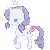 Size: 440x440 | Tagged: safe, artist:hima-hima, rarity, pony, unicorn, g4, beady eyes, blush sticker, blushing, crown, cute, dot eyes, eyelashes, female, full body, gif, mare, non-animated gif, pixel art, raribetes, side view, simple background, small ears, solo, standing, tail bow, transparent background