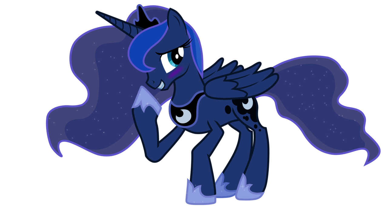 Safe Artist Lerauxart Princess Luna Alicorn Pony G Blushing Female Mare