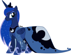 Size: 1016x787 | Tagged: dead source, safe, artist:rhcp-cream, princess luna, alicorn, pony, g4, clothes, dress, female, mare, simple background, solo, transparent background