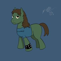 Size: 500x500 | Tagged: safe, artist:antiwrathman, oc, oc only, highschool, metallica, perry, sick, tumblr