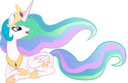 Size: 2986x1933 | Tagged: safe, artist:sparkponies, princess celestia, pony, g4, cute, cutelestia, female, mare, prone, simple background, solo, transparent background, vector