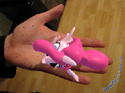 Size: 320x240 | Tagged: safe, artist:deathpwny, pinkie pie, alicorn, human, pony, g4, 3d, adventure in the comments, animated, augmented reality, blender, cute, diapinkes, female, grin, hand, happy, hopping, irl, irl human, jumping, looking at you, micro, open mouth, pinkiecorn, ponies in real life, race swap, smiling, squee, weapons-grade cute, xk-class end-of-the-world scenario