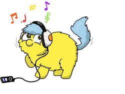 Size: 800x600 | Tagged: safe, artist:the mungoman, fluffy pony, fluffy pony original art, headphones