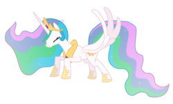 Size: 5000x3000 | Tagged: safe, artist:reginault, princess celestia, alicorn, pony, g4, eyes closed, female, high res, mare, simple background, solo, spread wings, transparent background, vector, wings