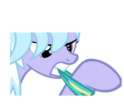 Size: 4442x3994 | Tagged: safe, artist:sunran80, cloudchaser, pegasus, pony, g4, absurd resolution, female, leg warmers, lidded eyes, mare, mouth hold, simple background, solo, teeth, transparent background