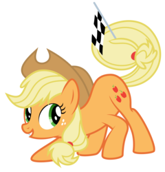 Size: 5108x5327 | Tagged: safe, artist:abydos91, applejack, apple family reunion, g4, absurd resolution, flag, prehensile tail, simple background, transparent background, vector