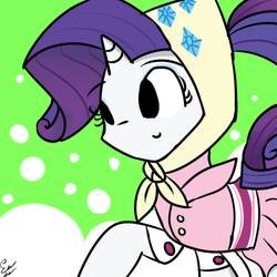 Size: 500x500 | Tagged: safe, artist:erikagaga, rarity, pony, g4, camping outfit, solo