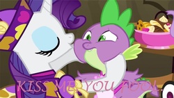 Size: 771x434 | Tagged: safe, edit, edited screencap, screencap, rarity, spike, dragon quest, g4, my little pony: friendship is magic, female, male, ship:sparity, shipping, straight