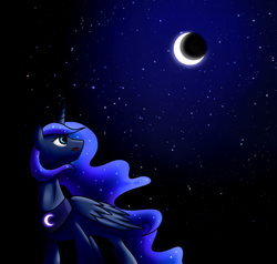 Size: 3024x2877 | Tagged: safe, artist:rex42, princess luna, pony, g4, crescent moon, female, moon, solo