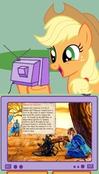 Size: 565x989 | Tagged: safe, applejack, g4, exploitable meme, game, king of dragon pass, meme, tv meme