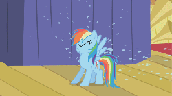 Size: 640x360 | Tagged: safe, artist:kuren247, edit, edited screencap, screencap, rainbow dash, pony, g4, animated, female, out of context, shower, solo, water