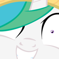 Size: 10000x10000 | Tagged: artist needed, safe, princess celestia, pony, princess molestia, g4, absurd resolution, close-up, female, rapeface, solo, stare, vector