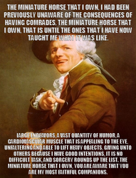 Size: 400x524 | Tagged: safe, barely pony related, caption, fancy, image macro, joseph ducreux, meme, meta, song, text, theme song, tl;dr, ye olde english