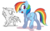 Size: 1000x611 | Tagged: safe, artist:lazy, rainbow dash, pony, ask dashed rainbow, g4, ask, bandage, butt, comparison, female, plot, redraw, solo, tumblr