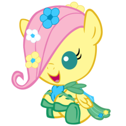 Size: 2160x2160 | Tagged: safe, artist:beavernator, fluttershy, pony, g4, the best night ever, baby, baby pony, babyshy, clothes, cute, dress, filly, foal, gala dress, happy, shyabetes, simple background, transparent background