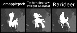 Size: 640x280 | Tagged: safe, arizona (tfh), paprika (tfh), velvet (tfh), alpaca, cow, deer, fighting is magic, them's fightin' herds, community related, hilarious in hindsight, mane six, speculation
