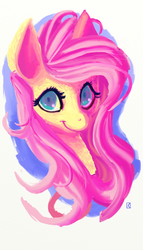 Size: 687x1200 | Tagged: safe, artist:fauxsquared, fluttershy, pony, g4, female, portrait, solo